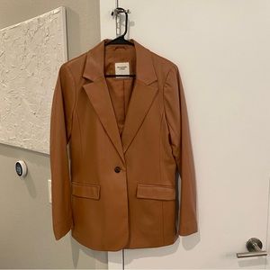 Abercrombie Vegan Leather Blazer